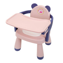 (Blue+Pink) Lightweight Portable Baby Highchair with Tray