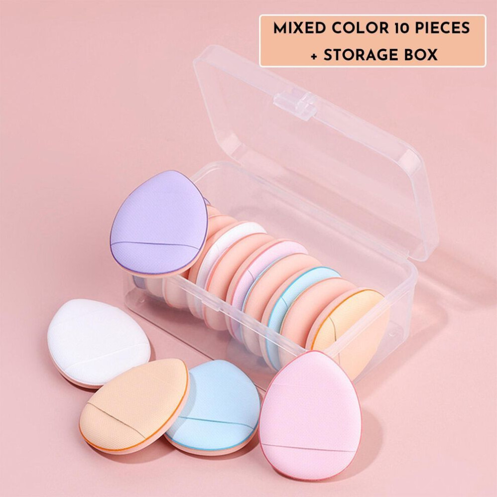 (as the picture, 10mix) Mini Makeup Sponges - 1/6/10pcs Solid/mixed Colors Soft Blending Puffs For Liquid & Powder Foundation, Concealer & Cream Blush. Wet & Dry