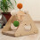Living And Home Interactive Rotating Cat Scratcher with Colorful Sisal Balls 1