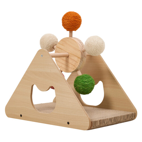Living And Home Interactive Rotating Cat Scratcher with Colorful Sisal Balls 2