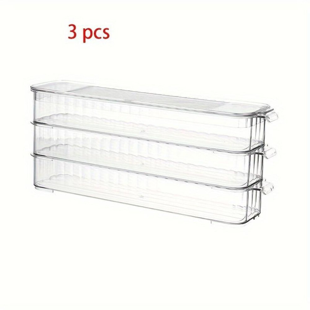 (clear) Refrigerator Organizer Bin Clear Plastic Fresh Fruit Spice Food Container Fridge Storage Box Freezer Pantry Kitchen Organizer