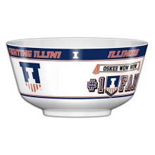 Fremont Die NCAA Illinois Illini Party Snack Bowl Bol de 11,75 po (2 gallons) Blanc/couleurs de l'quipe