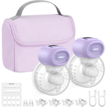Portable Hands Free Purple Wearable Breast Pump Dual Pack