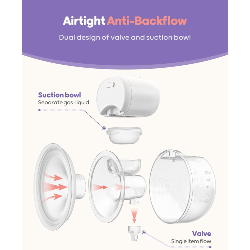 Portable White Nuliie Wearable Breast Pump Double Pack 1
