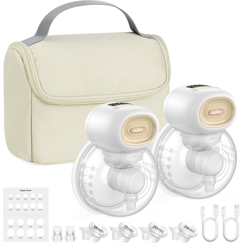 Portable White Nuliie Wearable Breast Pump Double Pack