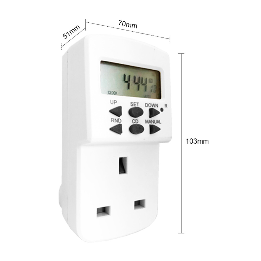 Programmable Electronic Timer 12 24 Hour Digital Switch 7 Day Socket