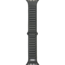 Audi Logo Synthetic Leather Magnetic strap for Apple Watch 44/45/46/49mm Black - AU-SL-AW44-49-GT/D2-BK