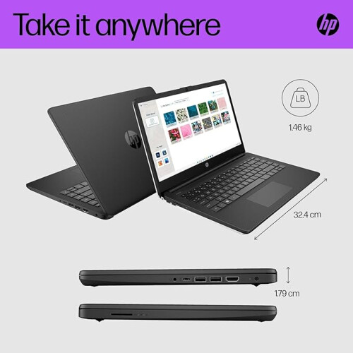 HP HP Stream 14" Laptop, Intel N4120 Processor, 4 GB RAM, 64 GB eMMC, 2