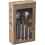 (As show, One size) High-quality Cutlery Set With White Marble Pattern - 24 Pieces Silver 2
