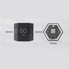 (As show, One size) Multi-Hexagon Cube Timer Gravity Sensor Digital Timer with LED Screen Sound Alarm Silent Operation 1/5/10/25/30/60 Minutes and Self-customize 1-99min