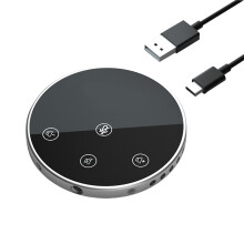 (As show, One size) Desktop USB Conference Speakerphone Microphone 360 Omnidirectional Condenser Plug & Play PC Compute