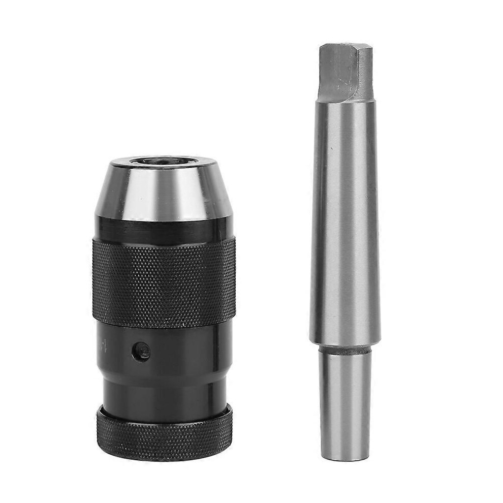 (As Show, One Size) Lathe Drill Chuck Self Tightening Heavy Duty Taper Fixture 16Mm With Mt3 B18 Connecting Rod 6909775964798