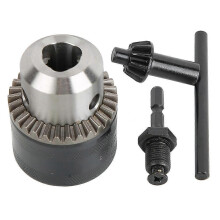 (As show, One size) 3.0-16MM 1/2-20UNF Drill Chuck Adapter Kit Key Type Drill Chuck with Hex Head Adapter