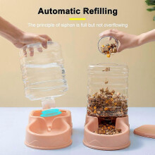 (As show, One size) Dog automatic feeder large capacity 3.8L pet feeder, Automatic water feeding dog bowl pet bowl