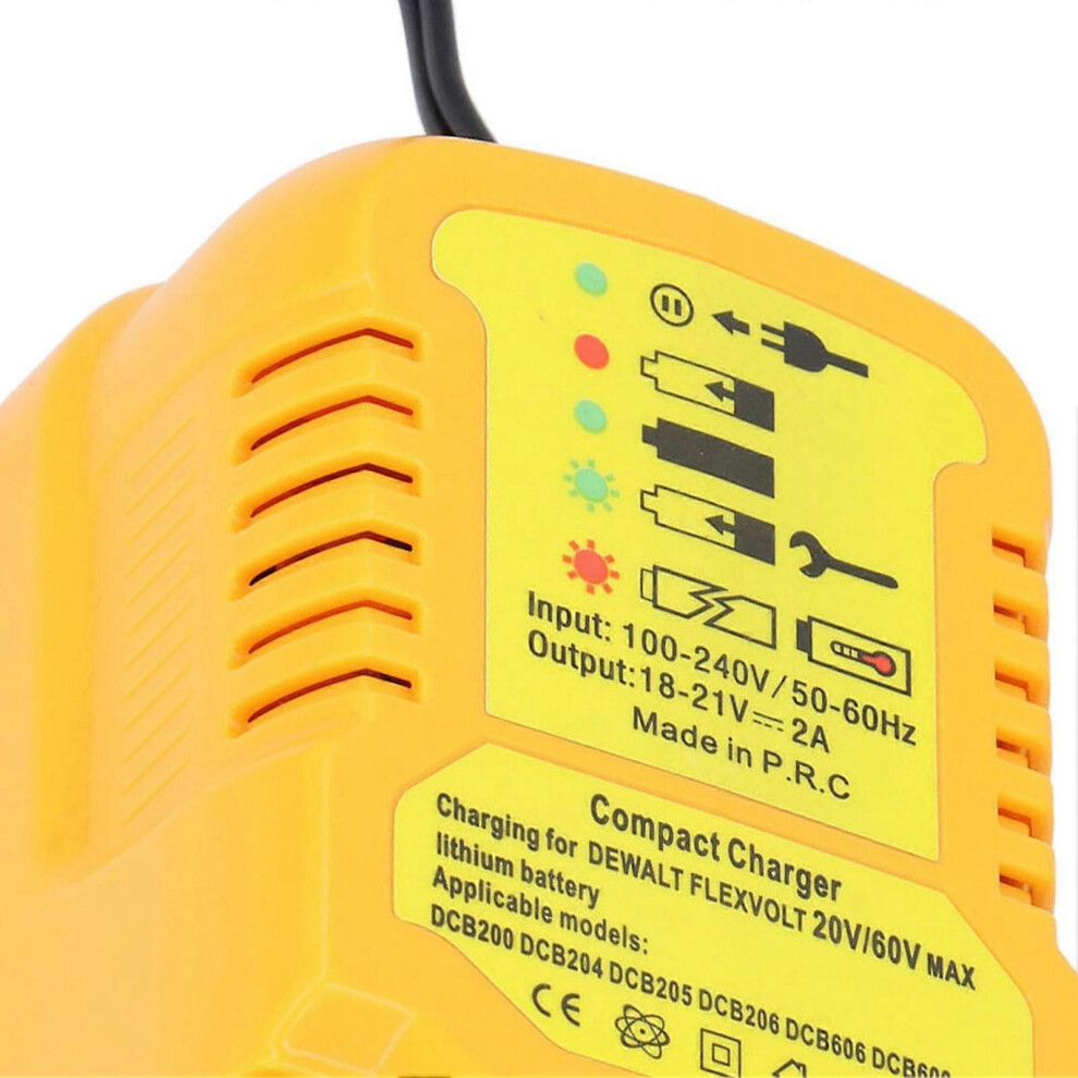 (As Show, One Size) Lithium Battery Charger Mini Portable Charger For Dcb206 Dcb230 Dcb240 Dcb612 Dcb609 Dcb606 20V 60V Batteries 100240Vac Eu 6909775988664