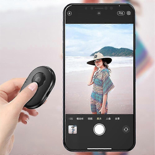 (As show, One size) Rechargeable Wireless Bluetooth Remote Control Camera Shutter for iPhone NEW 1