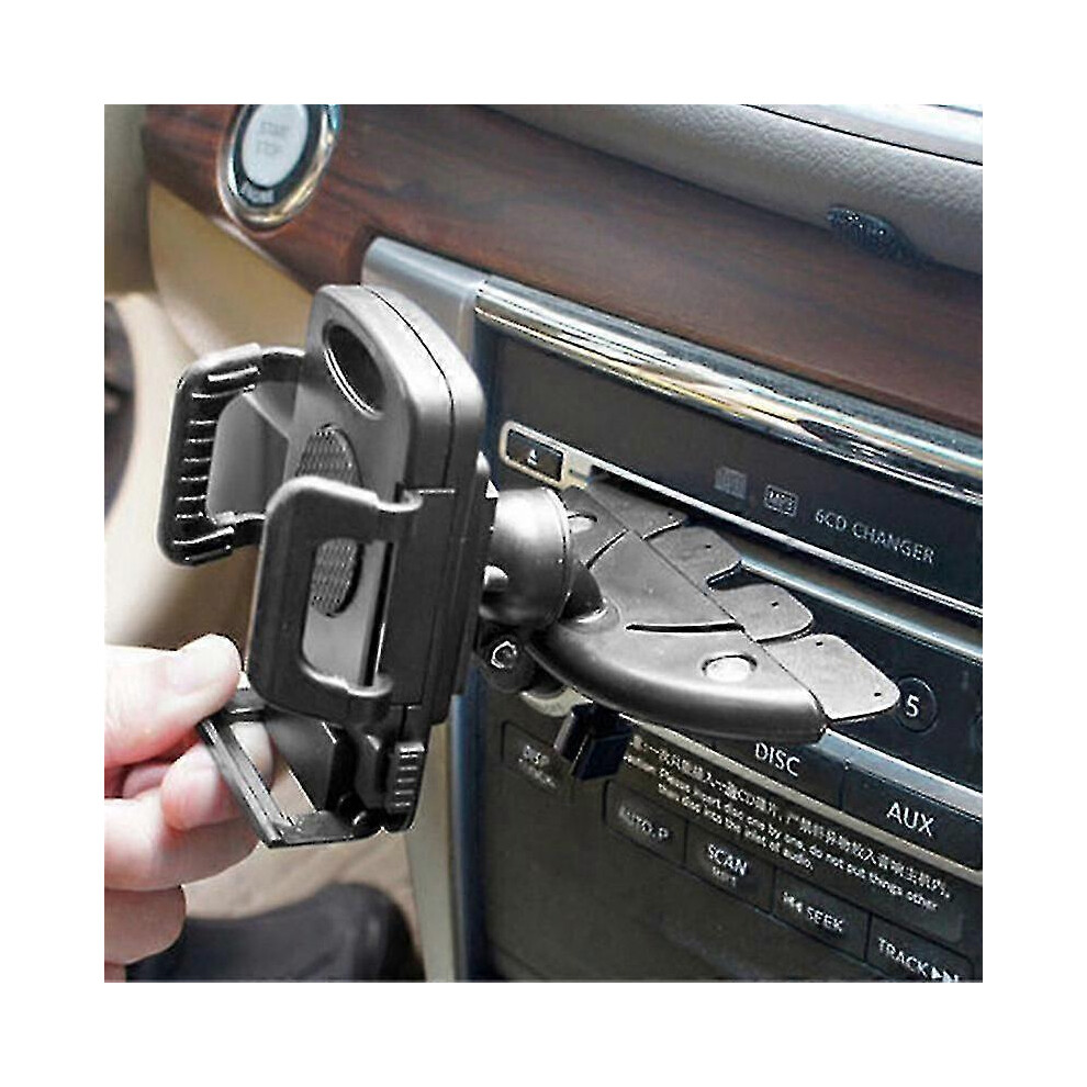 (As Show, One Size) High-Quality Universal Car Cd Slot Phone Mount Holder Stand Cradle For Mobiles Iphone Samsung-Dwdz 6909775957066
