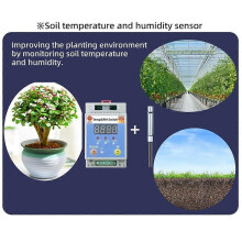 (As show, One size) Tuya WiFi Intelligent Soil Tester Mobilephone Tuya APP Control Support View History Records Device Sharing Compatible with Alexa and Google Assistant