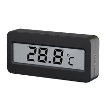 (As show, One size) Aquarium Temperature Meter High Precise Fishtank Thermometer with Large LCD Display and Alarm Function