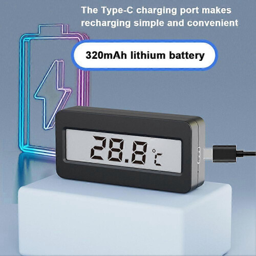 (As show, One size) Aquarium Temperature Meter High Precise Fishtank Thermometer with Large LCD Display and Alarm Function 2