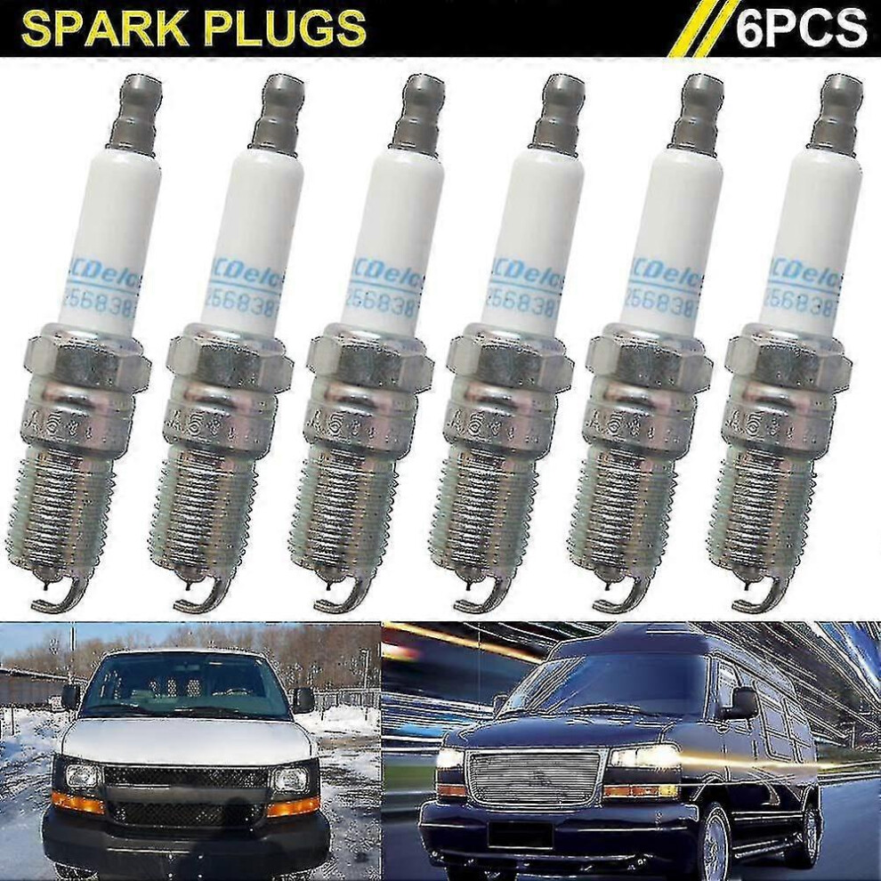 (As show, One size) 6 Pcs Iridium Spark Plugs For Acdelco 41-101 12568387