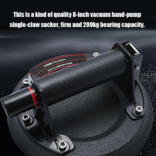 (As show, One size) 8inch Vacuum Suction Cup 200kg Bearing Capacity Heavy Duty Vacuum Lifter for Granite Glass Lifting