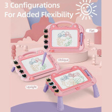 (As show, One size) Magnetic Drawing Board for Toddler Kids Painting Writing Pad for Sketch Toy 2-3 Year with 4 Stamps and 1 Pen Educational Learning Aids Birthday Holida