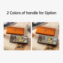 (As show, One size) Wax Seal Stamp Kit with 3pcs Seal Stamp and 2 Bottle of Wax Beads Spoon/Candle for Christmas Vintage Envelopes Letters Mailing Crafts Gift for Envelop