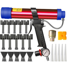 (As show, One size) Adjustable Pneumatic Glass Glue Gun Air Rubber Gun Tool 310ml Hard Glue Sealant Applicator Caulking