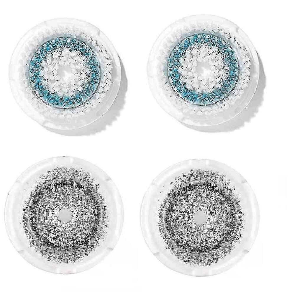 (As show, One size) 4pcs Facial Brush And Facial Cleanser Replacement For Brush Head-YUHAO