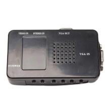 (As show, One size) Av To Vga Adapter Rca Vga Converter Pc Rca Composite S-video Av Input To Pc Vga Lcd Output Converte (haoyi-YUHAO