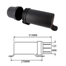 (As show, One size) Universal Motorcycle Tool Tube Kit,84-125mm Diameter Waterproof Storage Canister with Mounting Ties