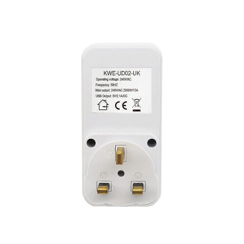 (As show, One size) Multifunctional Voltage Protector Intelligent Countdown Timer Socket with 2 USB Ports Time Controller Switch for Home Electrical Appliances 1