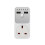 (As show, One size) Multifunctional Voltage Protector Intelligent Countdown Timer Socket with 2 USB Ports Time Controller Switch for Home Electrical Appliances 5