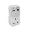 (As show, One size) Multifunctional Voltage Protector Intelligent Countdown Timer Socket with 2 USB Ports Time Controller Switch for Home Electrical Appliances 4