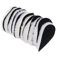 (As show, One size) High-quality 10 Pcs 125 Mm Car Polishing Pad 5 Inch Inch Polish Waxing Pads Wool Polisher Bonnet Car Paint Care