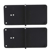 (As show, One size) 2 pcs Hinge Hole Locator Drilling Guide Opener Template Woodworking Tool Black 85x40mm