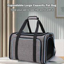 (As show, One size) Cat Carrier Outdoor Portable Handheld Pet Bag Foldable Expandable Pet Backpack Breathable Cat Crate Cat Backpack for Small Medium Large Size