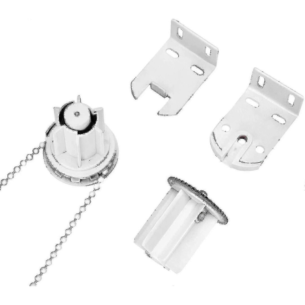 (As show, One size) Roller Blind Repair Kit, Complete With 25mm Roller Blind Mechanism, Blind Chain And Metal Bracket, Metal Core Clutch, Long Life, H-image-OPC-PHB2G7K-NEW