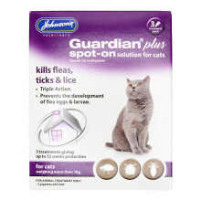 (Cat more than 1 Kg 3 Treatment) Guardian Plug Spot-On Triple Action Cats & Dogs Flea Tick Treatment Solutions