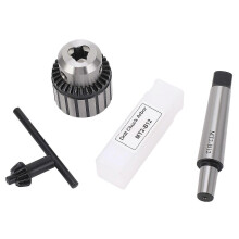 (As show, One size) Key Type Drill Chuck with Torsion Wrench 110B12 MT2B12 Arbor High Carbon Steel Drill Press Chuck Set