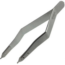 (As show, One size) Bergeon 7825 Metal Band Clasp Pliers Spring Bar Grain Pliers Stainless Steel Ergonomic Watch Maker Tool, Silver