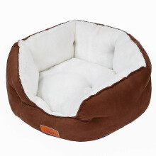 (As show, One size) Dog Bed for Small Dogs Cat Beds for Indoor Cats Washable Puppy Sleeping Bed with Non-Slip Bottom Pets Warming Soft Calming Bed