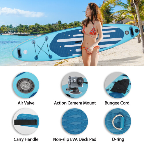 ELECWISH Blue 11FT Inflatable Stand Up Paddle Board SUP Surfing Paddleboard Kit 2