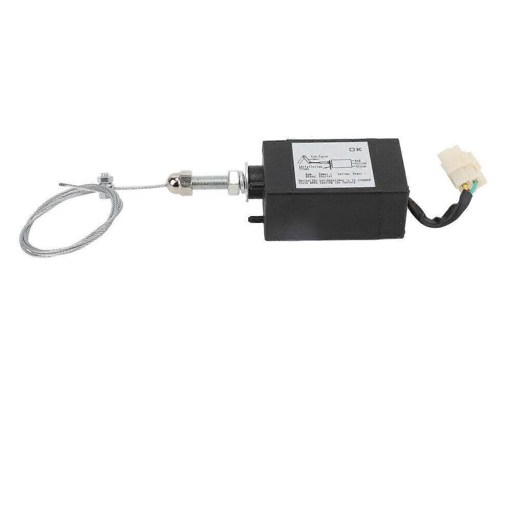 (As Show, One Size) Shut Off Solenoid Valve Engine Fuel Stop Flameout Accessory For Diesel Generator Dc12v 6909775966563