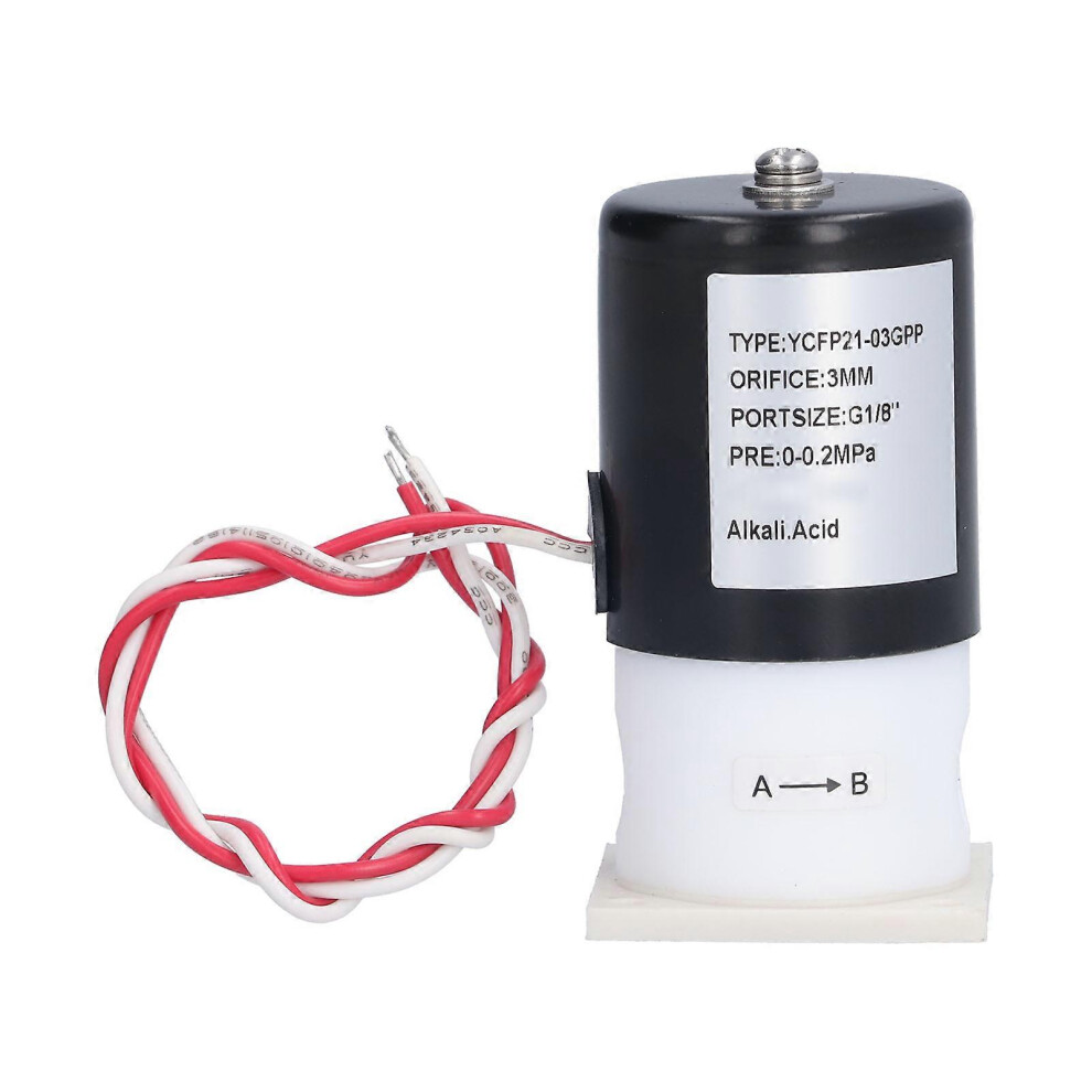 (As Show, One Size) Solenoid Valve Dc Ac Heat Dissipation Acids Alkalis Resistance Strong Base Solenoid Valve For Industryac110v 6909775987049