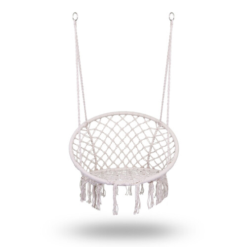 Sedia a dondolo sospesa da giardino BOHO beige 1