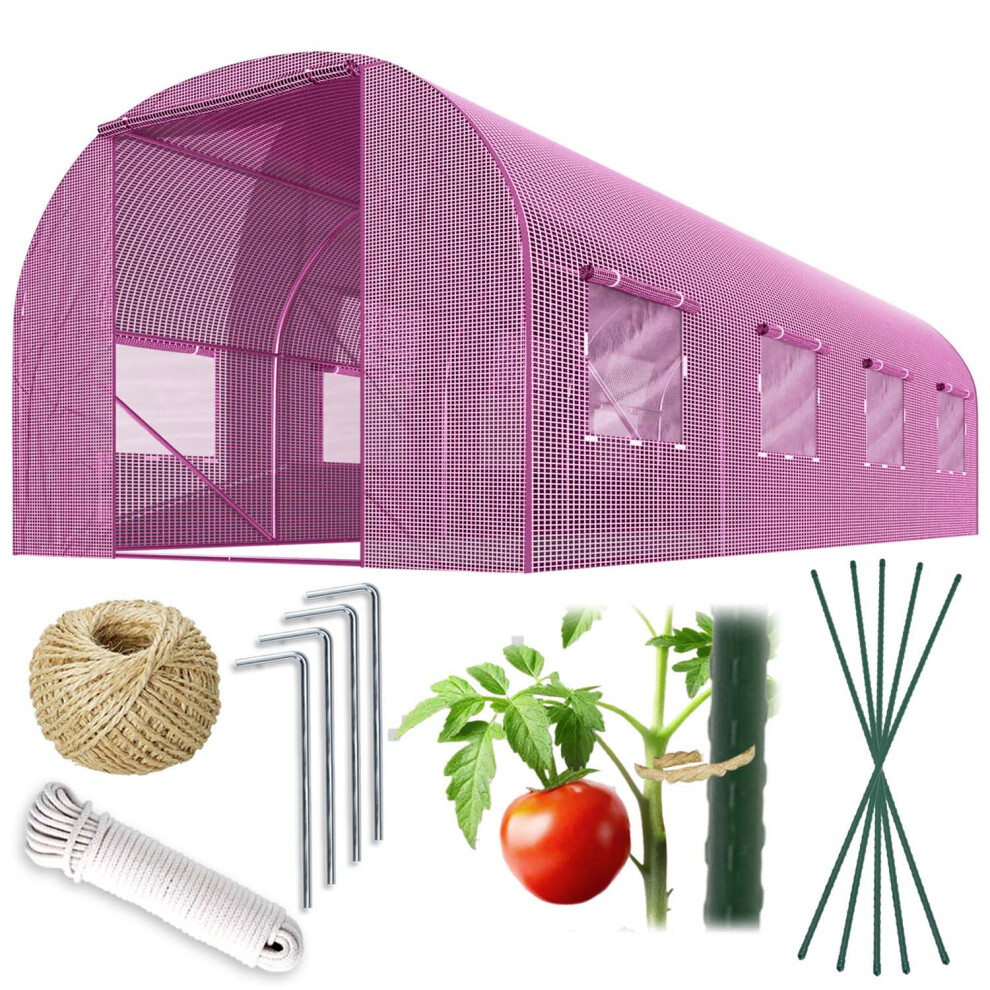 Tunnel de jardin 2,5 x 4 m (10m2) rose Plonos