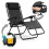 Chaise longue de jardin pliante avec coussin Sofotel ChillWell lot de 2 noir 5