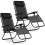 Chaise longue de jardin pliante avec coussin Sofotel ChillWell lot de 2 noir 2